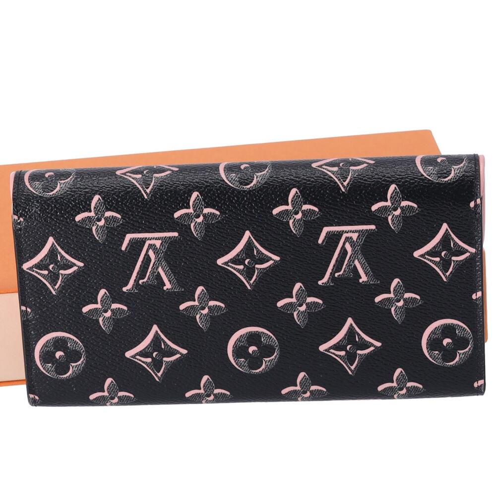 Louis Vuitton Fall For You Sarah Long Wallet M81477 Black Pink - Picture 2 of 6